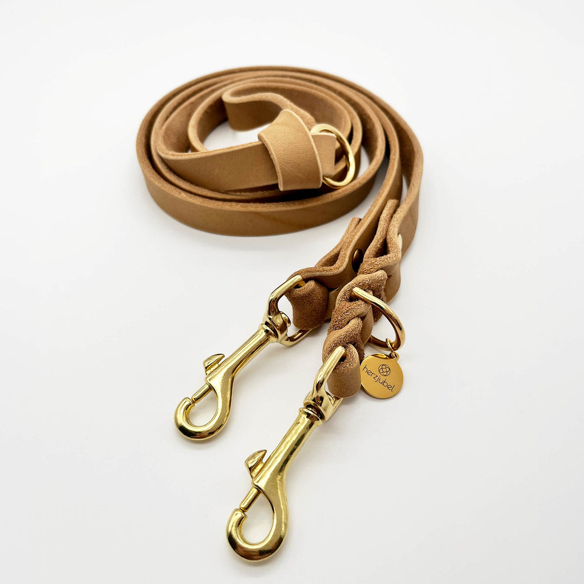 Hundeleine Fettleder beigebraun ⋙PURE LOVE WALKIE⋘