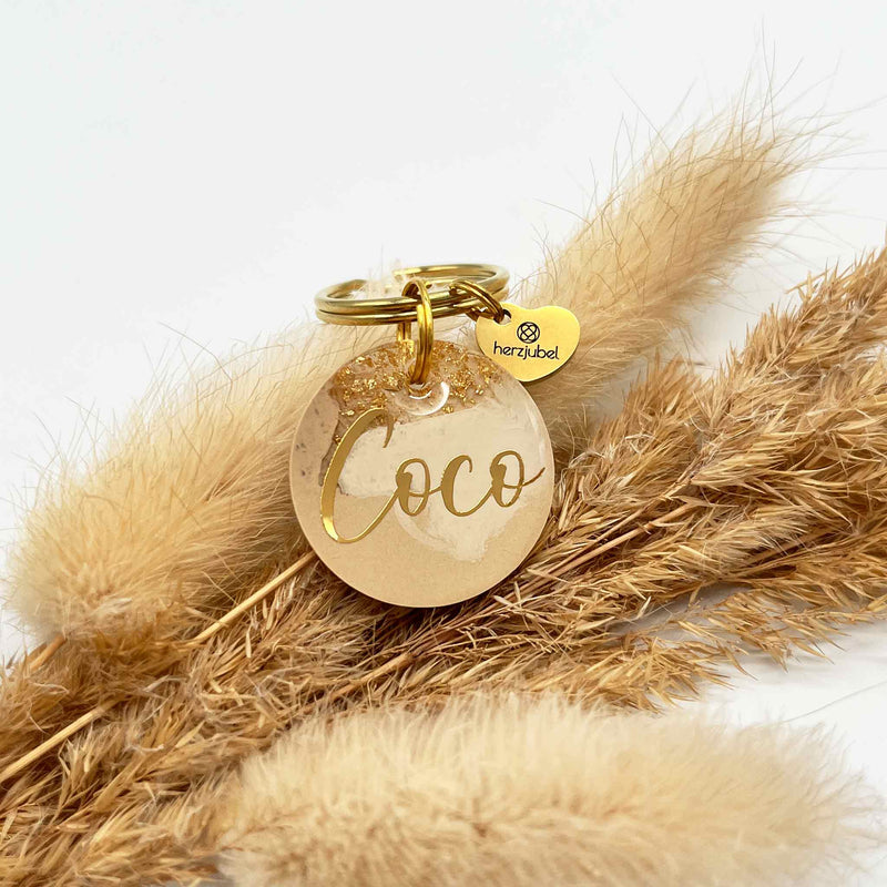 herzjubel Hundemarke ⋙IVORY TOUCH⋘ Personalisierungsbeispiel in gold