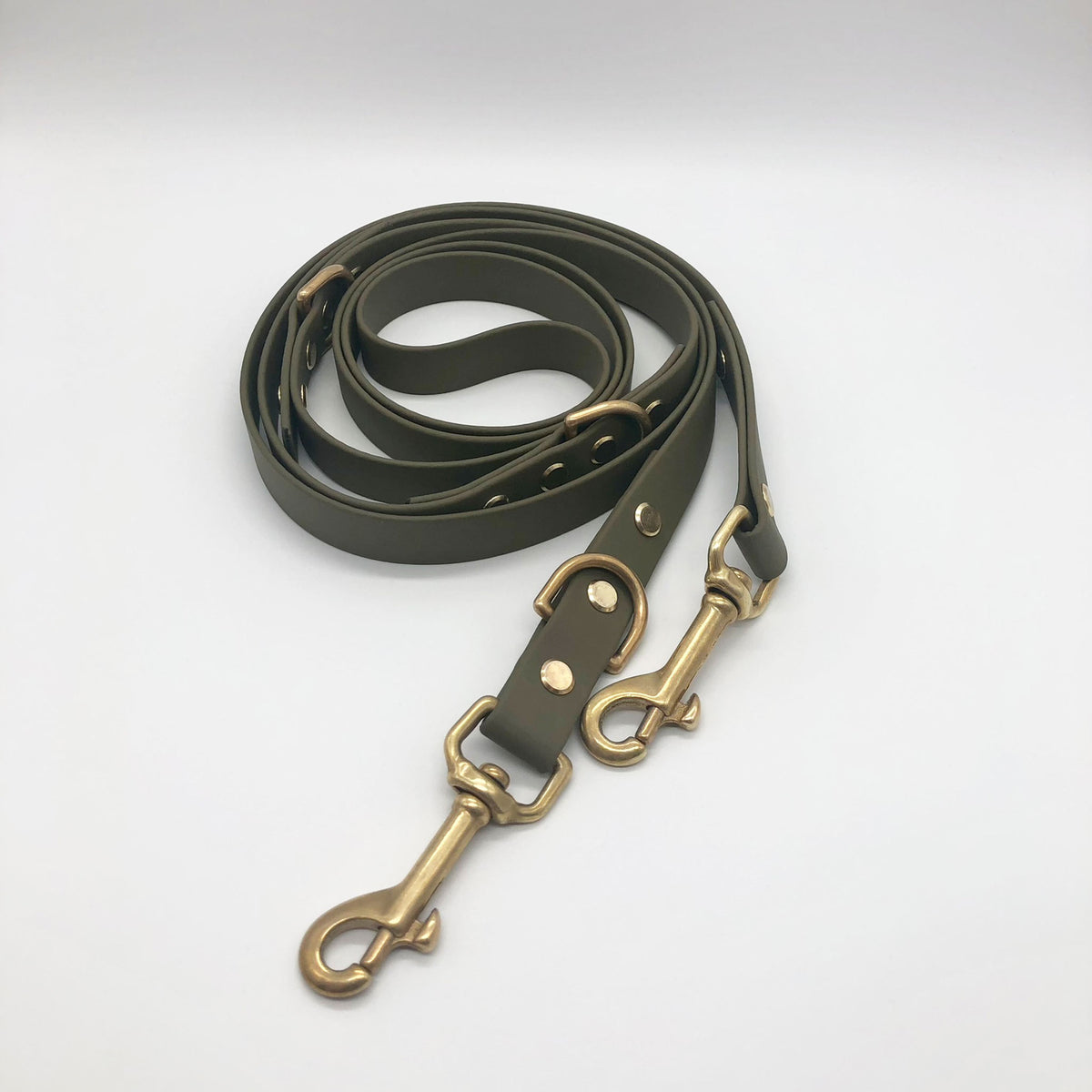 herzjubel Hundeleine Biothane ⋙ANY WEATHER WALKIE⋘ olive/gold