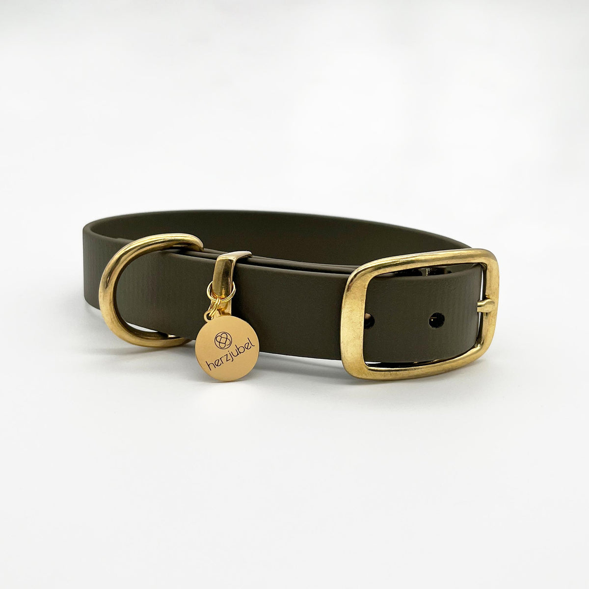 herzjubel Hundehalsband Biothane olivgrün ⋙OLIVE GRACE WALKIE⋘