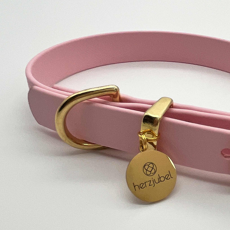 Hundehalsband Biothane rosa ⋙SOFT ROSE WALKIE⋘ Detailansicht