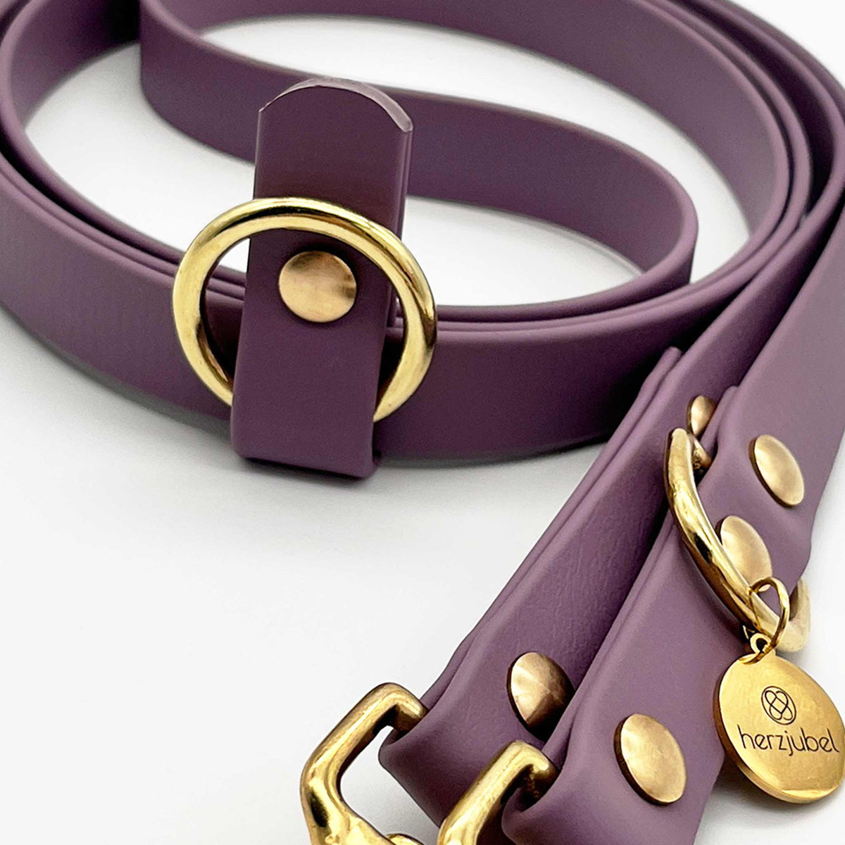 herzjubel Hundeleine Komfort Biothane lila ⋙LAVENDER LOVE WALKIE⋘