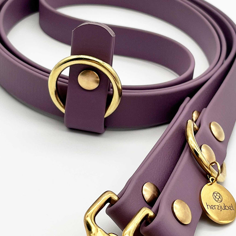 herzjubel Hundeleine Komfort Biothane lila ⋙LAVENDER LOVE WALKIE⋘