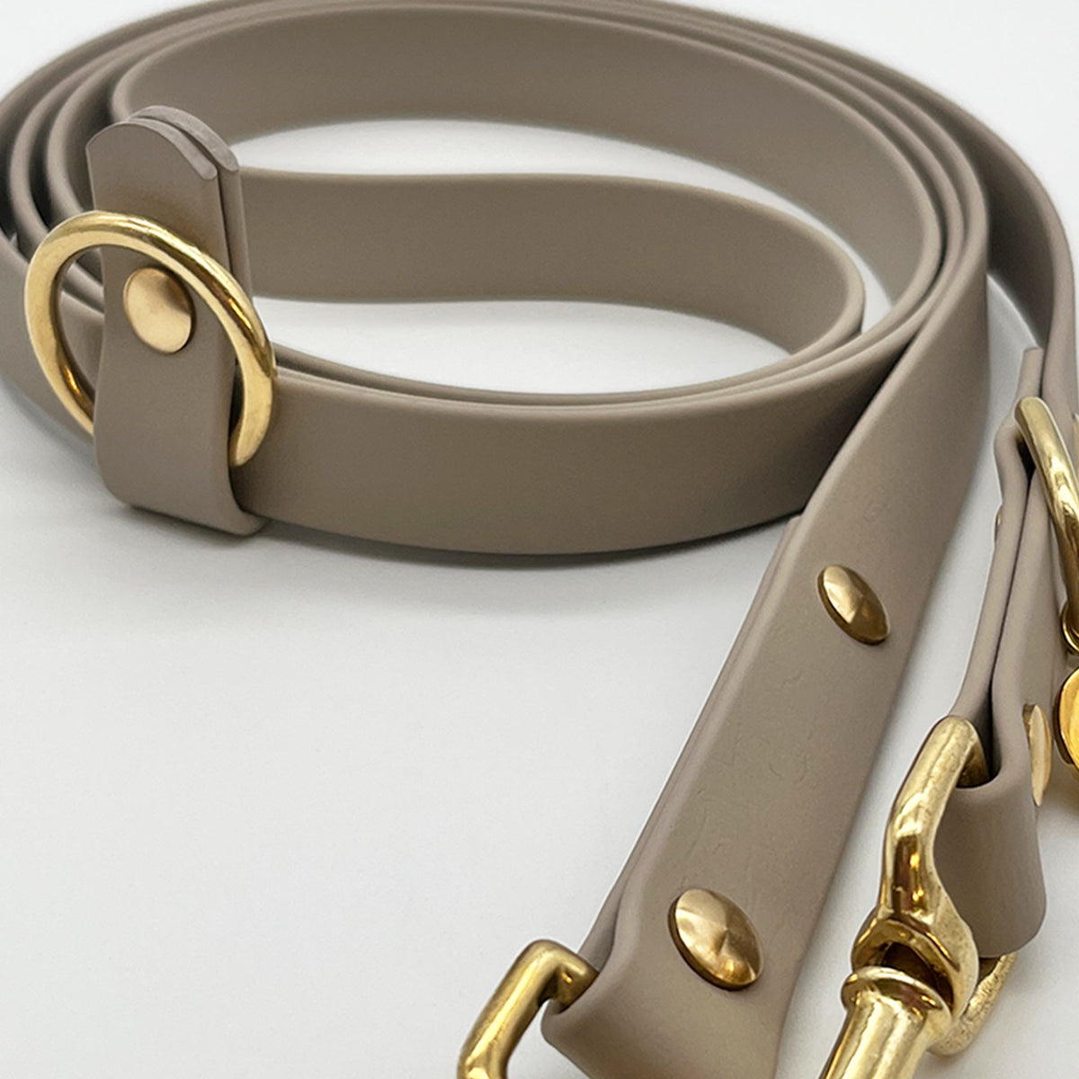 herzjubel Hundeleine Komfort Biothane taupe ⋙SOFT ELEGANCE WALKIE⋘ Details