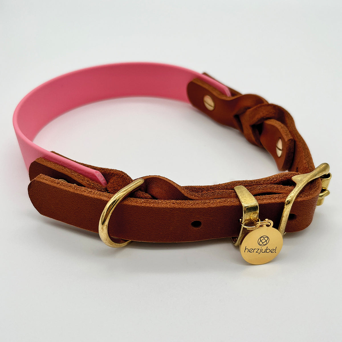 herzjubel verstellbares Hundehalsband ⋙PINK GLOW WALKIE⋘