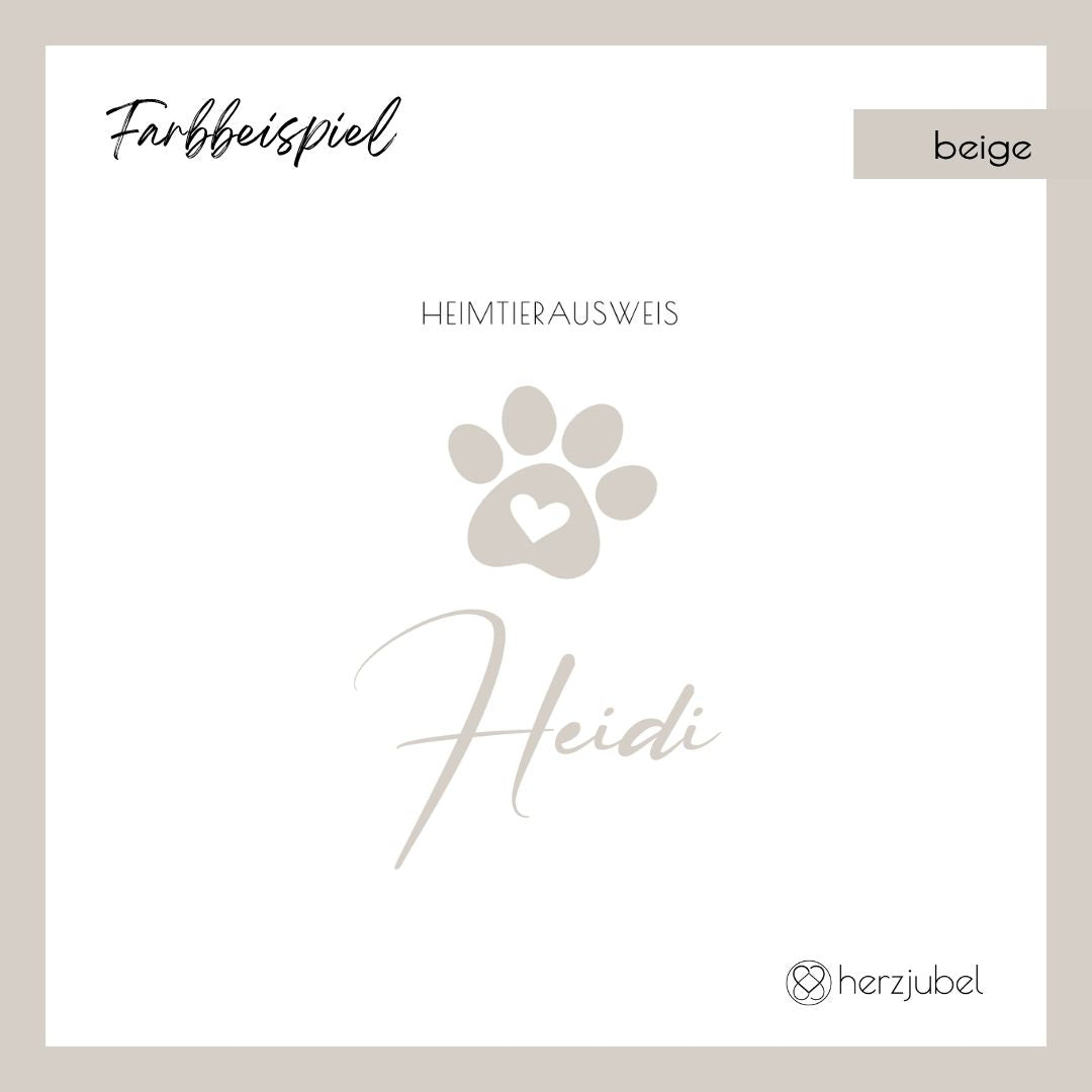 Schutzhülle für EU Heimtierausweis/Impfpass ⋙PAW LOVE⋘