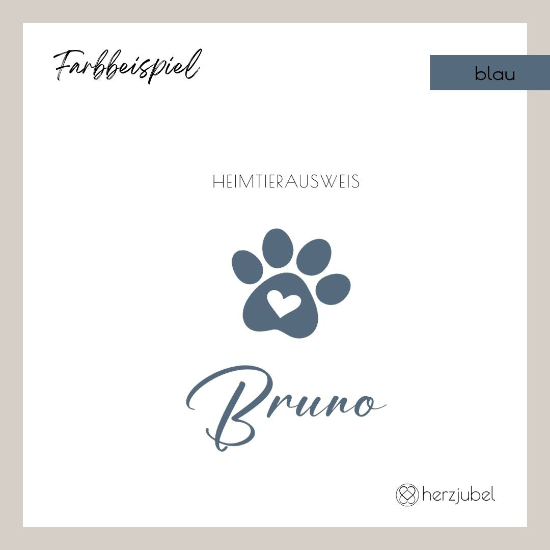 Schutzhülle für EU Heimtierausweis/Impfpass ⋙PAW LOVE⋘