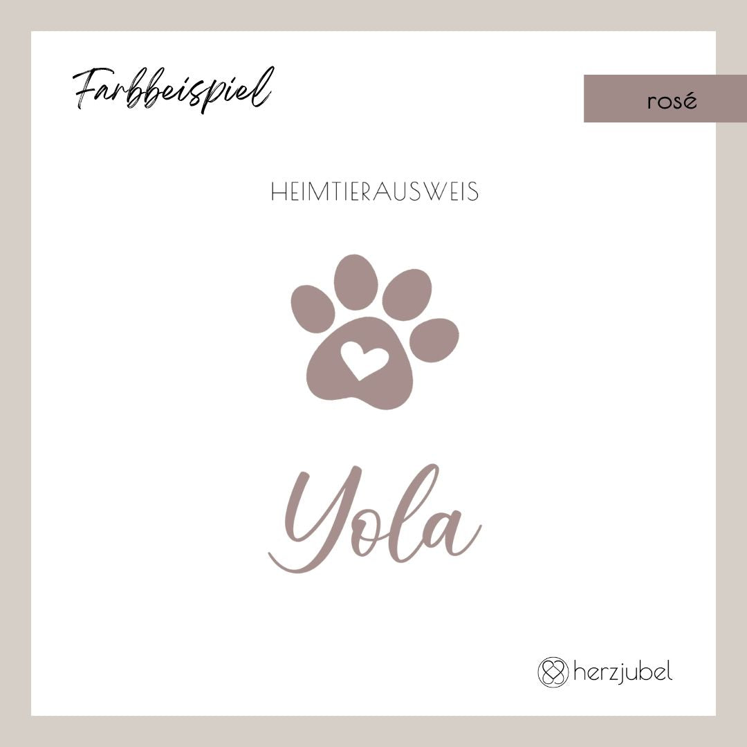 Schutzhülle für EU Heimtierausweis/Impfpass ⋙PAW LOVE⋘