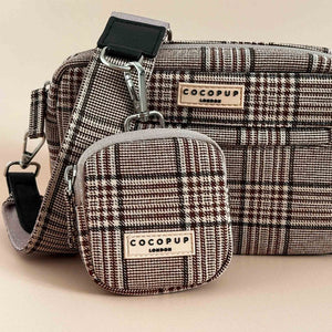 COCOPOP LONDON Gassitasche pup plaid (beigebraun) Tweed Edition