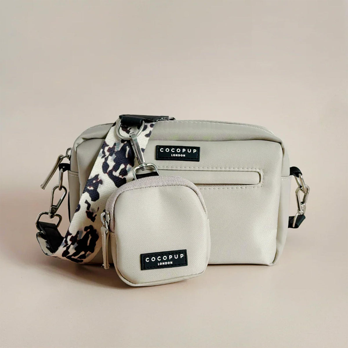 Gassitasche caramel latte - Set inkl. Gurt & Leckerliebeutel