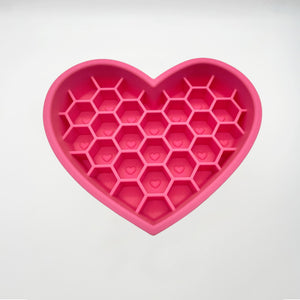 Hunde-Schleckmatte Herz rosa ⋙HEARTS⋘