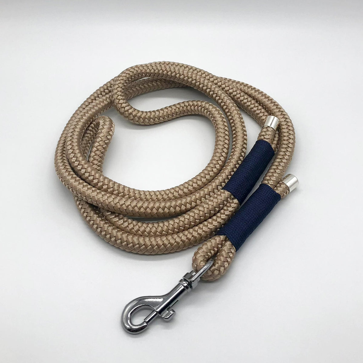 herzjubel Hundeleine Seil (PPM) ⋙BEACH WALKIE⋘ beige/marineblau