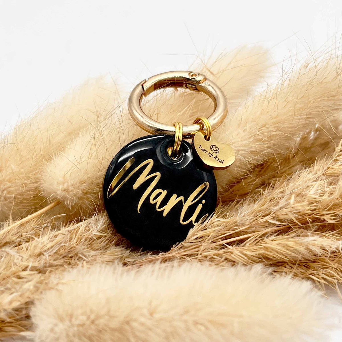 herzjubel Hundemarke ⋙BLACK ESSENTIAL⋘