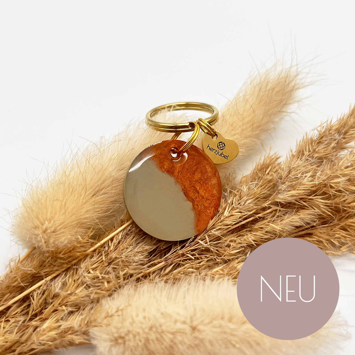 NEU herzjubel Hundemarke ⋙GOLDEN AMBER⋘