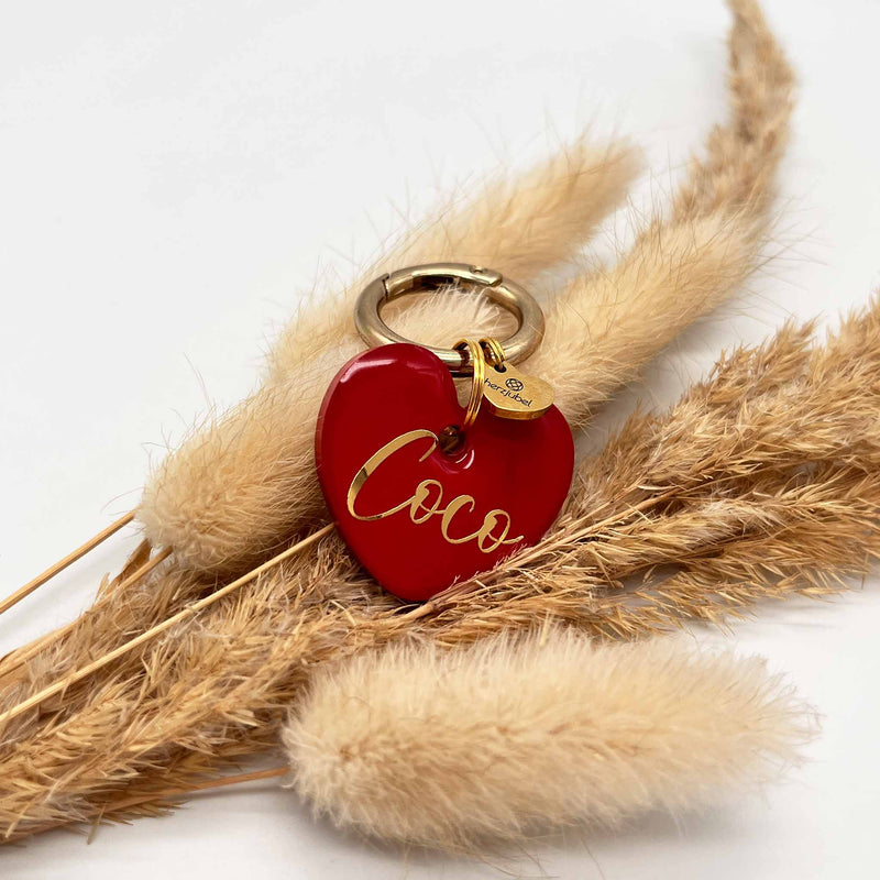 herzjubel Hundemarke Herz ⋙TRUE LOVE⋘ personalisiert