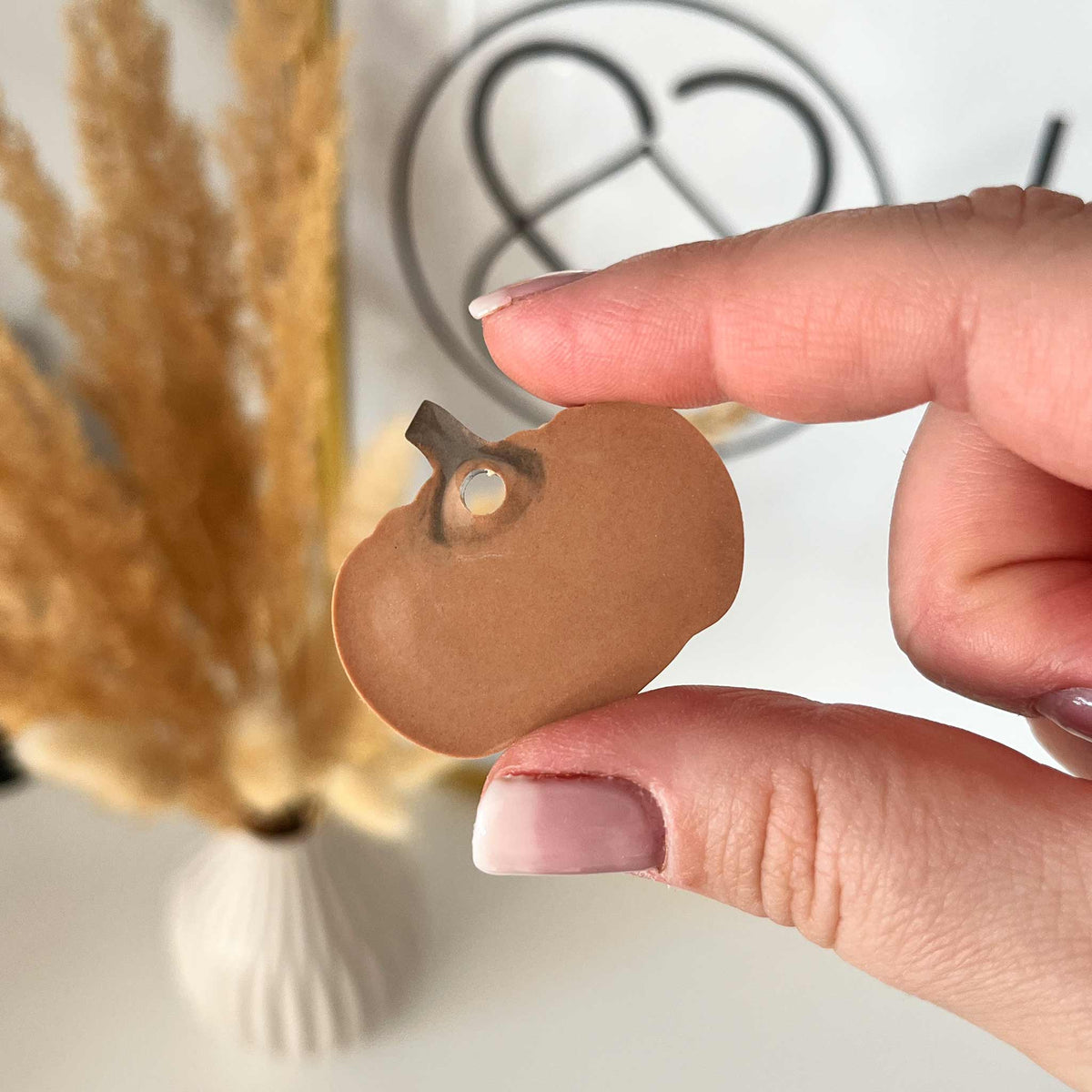 Hundemarke Kürbis terracotta-braun - Einzelstück