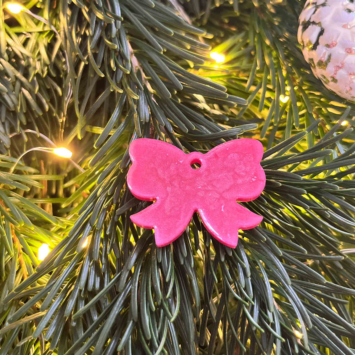 herzjubel Hundemarke Schleife ⋙PINK GLAMOUR⋘