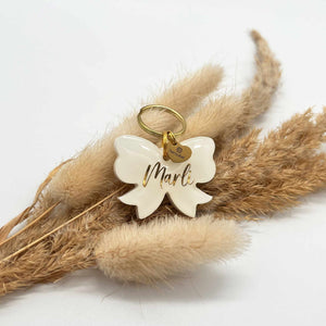 herzjubel Hundemarke Schleife ⋙WHITE GRACE⋘