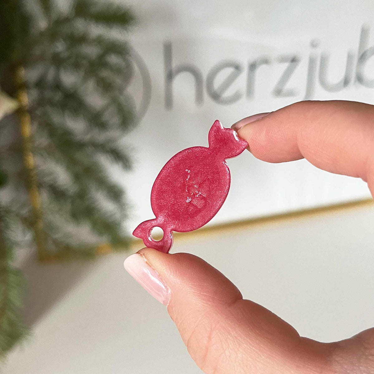 Hundemarke Bonbon pink - Einzelstück