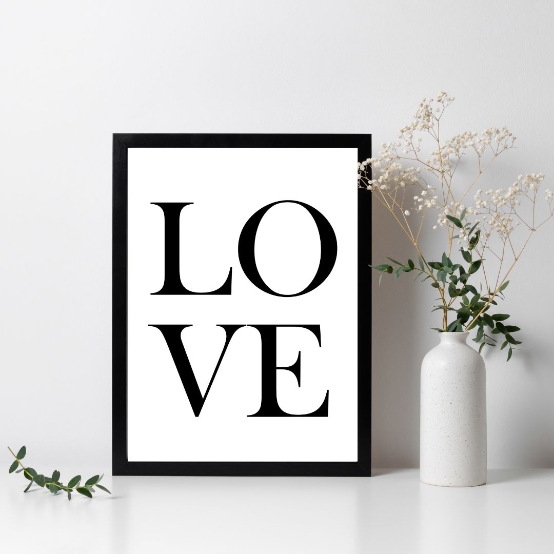 herzjubel Poster ⋙LOVE⋘ Dekorationsbeispiel