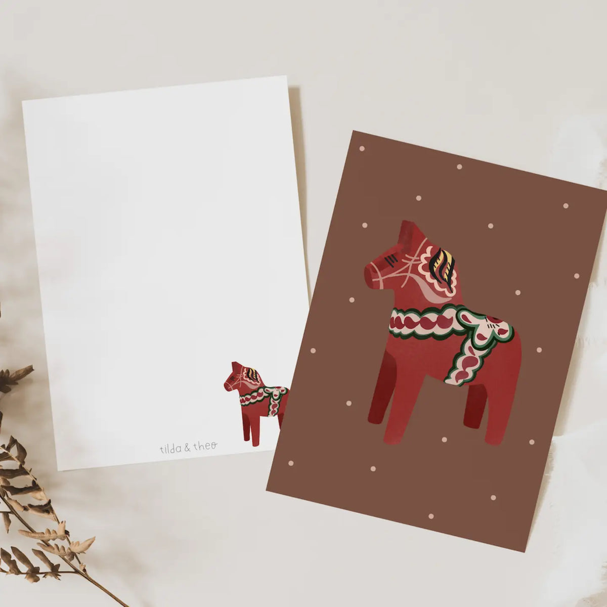 Postkarte Weihnachten ⋙DALAPFERD⋘