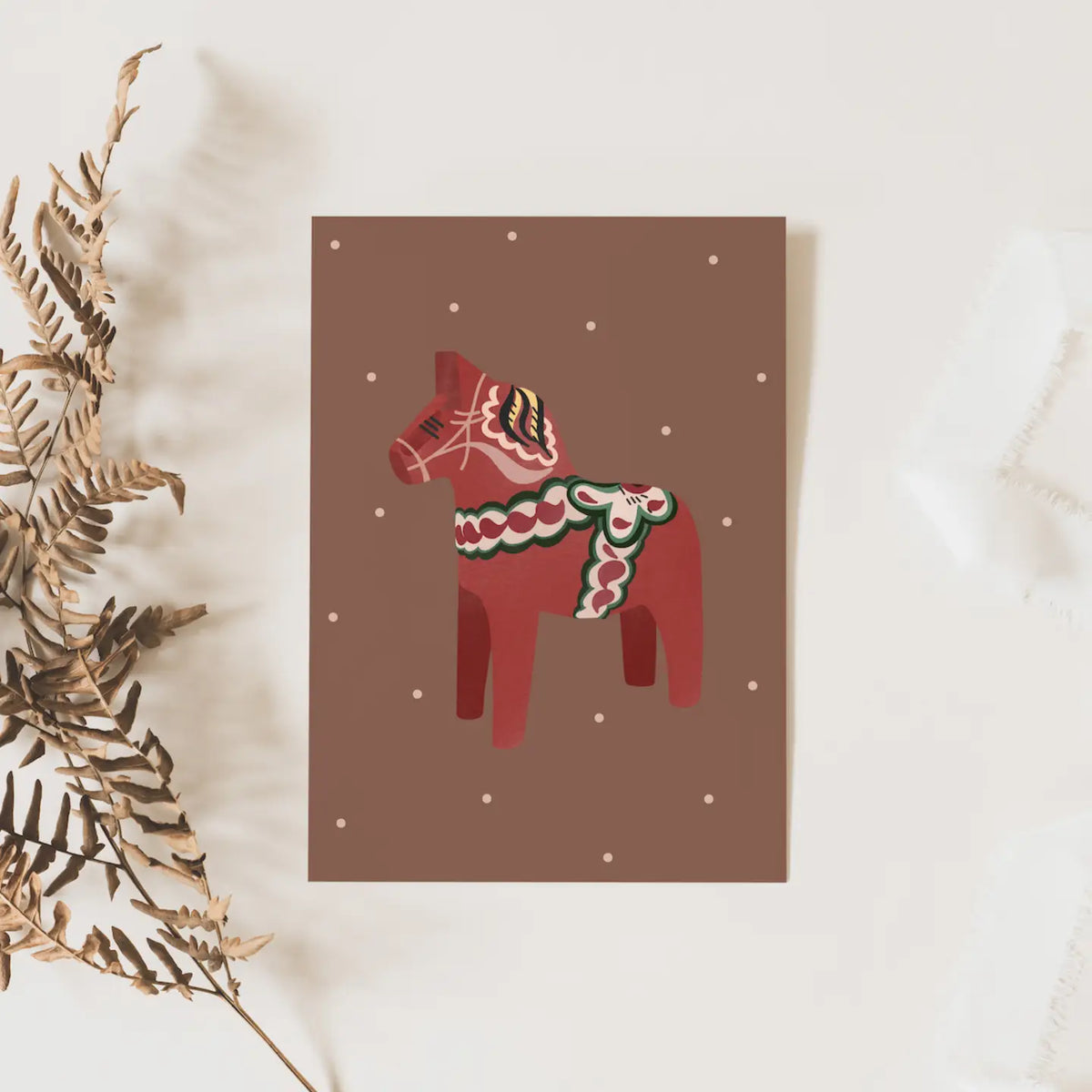 Postkarte Weihnachten ⋙DALAPFERD⋘