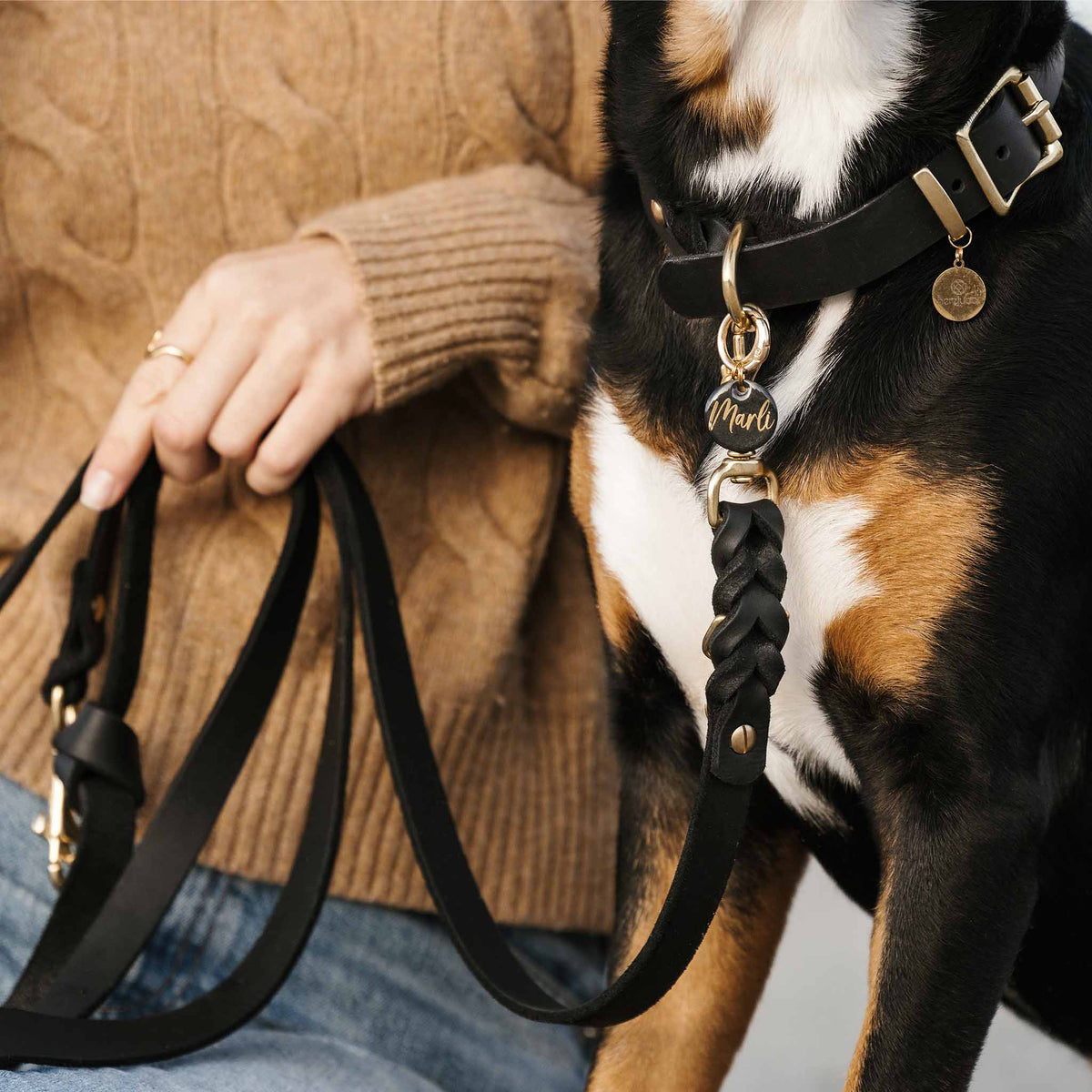 herzjubel Fettleder Set ⋙ALL BLACK WALKIE⋘