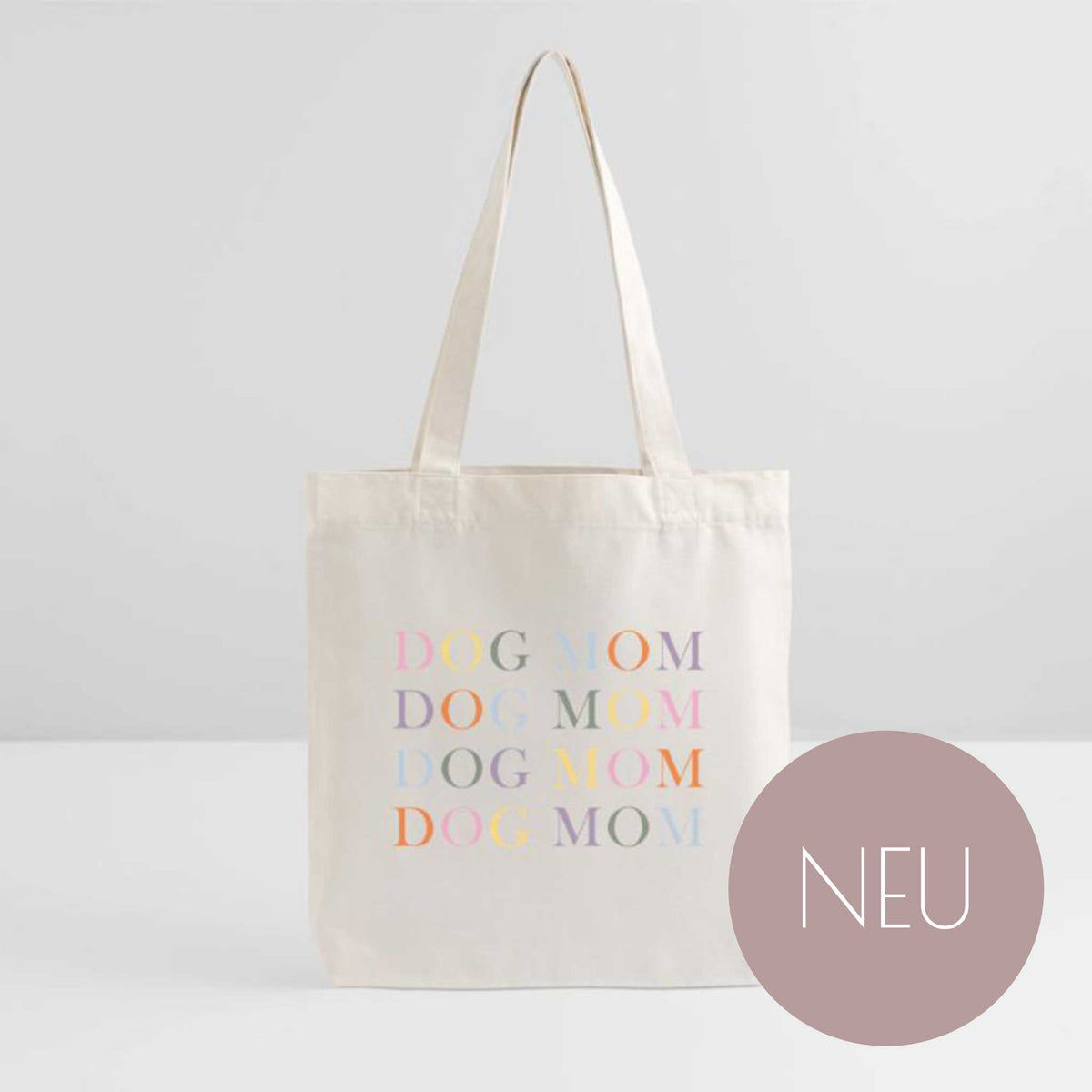 NEU herzjubel Stofftasche/Tote Bag "DOG MOM LINES"